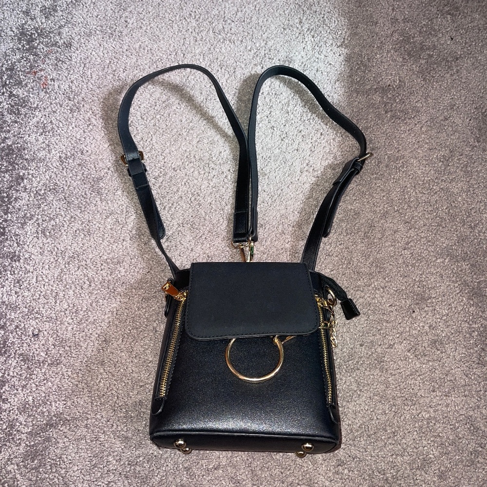 Small Black Stylish Backpack - image 1